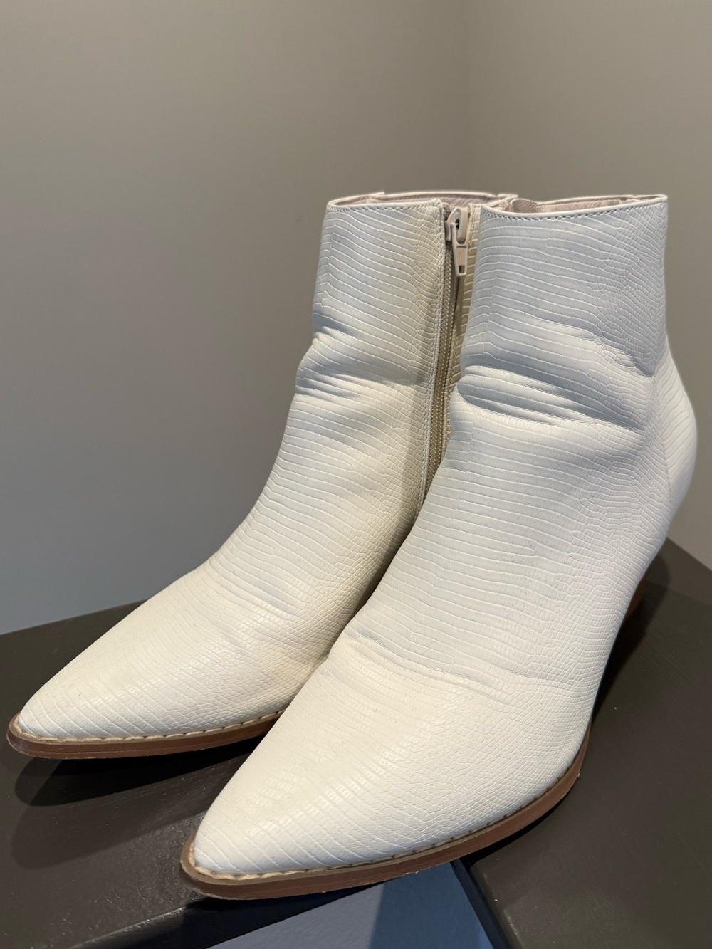 Lulu's x Matisse Ivory Pointed Toe Ankle Boots